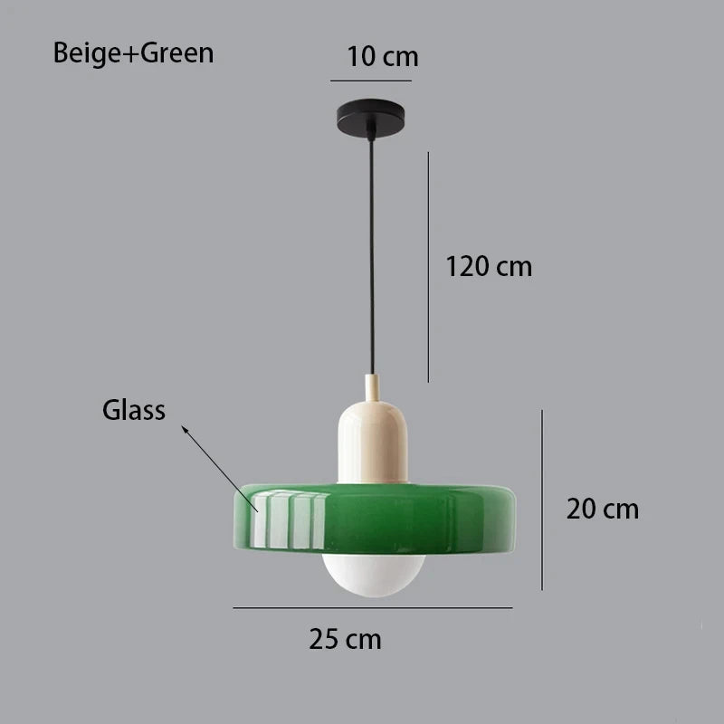 Bauhaus Glass Pendant Chandelier for Stylish Dining Rooms and Cafes