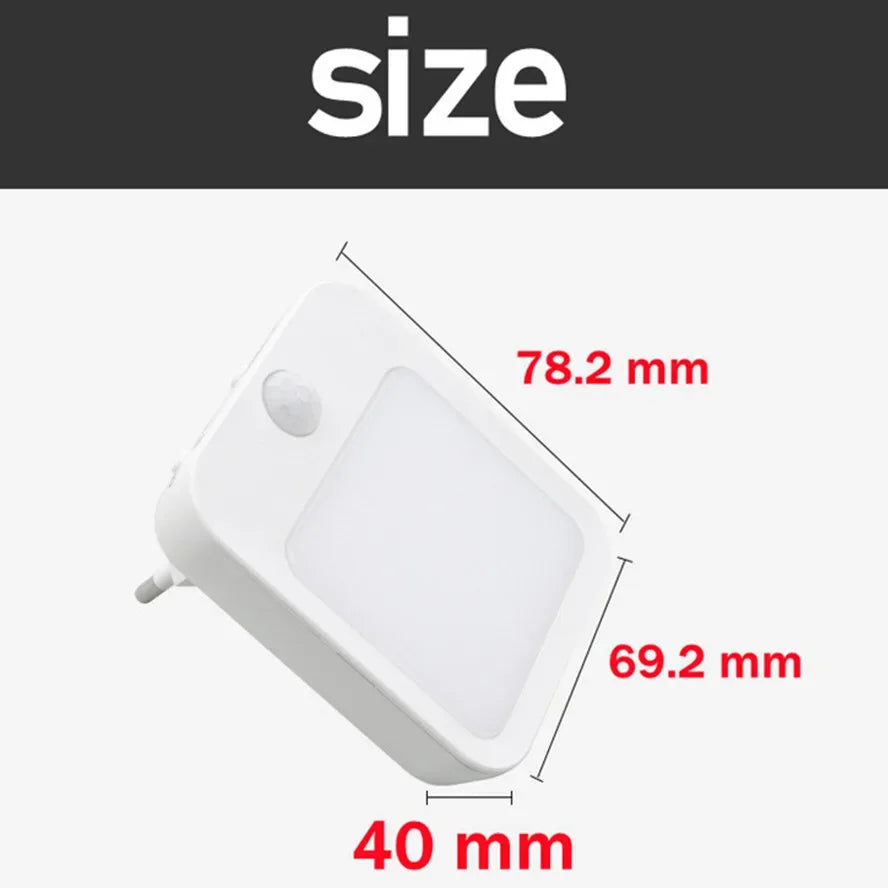 Dimmable Motion Sensor LED Night Light for Bedrooms and Hallways