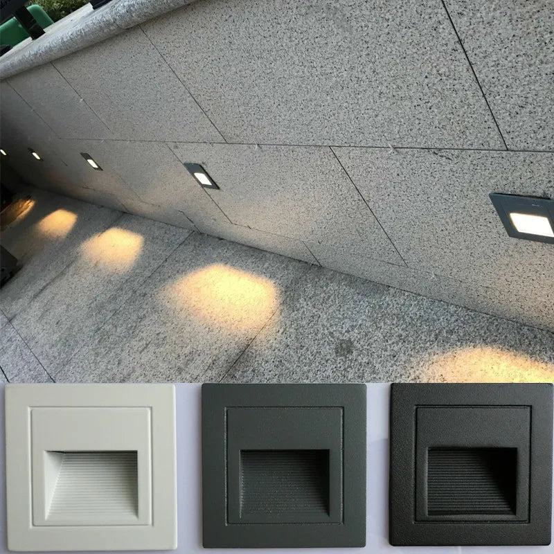 Modern LED Recessed Wall Light for Indoor and Outdoor Staircase Lighting