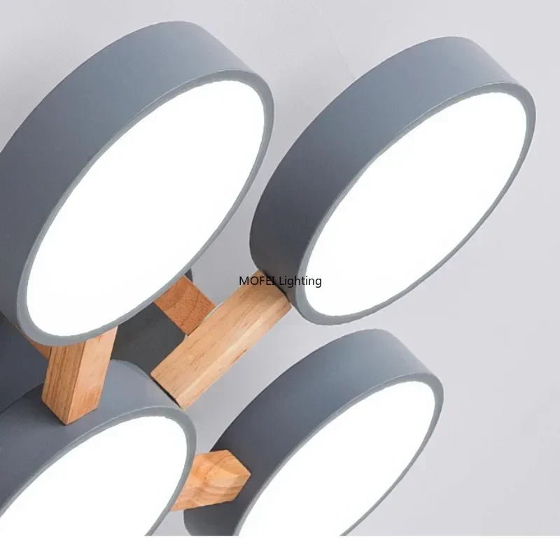 Modern Nordic Wood Pendant Light for Kitchens and Living Spaces