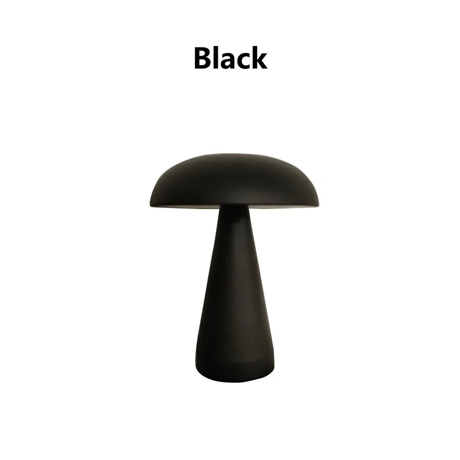 Mushroom Retro Table Lamp with Dimmable LED for Cafes and Desks