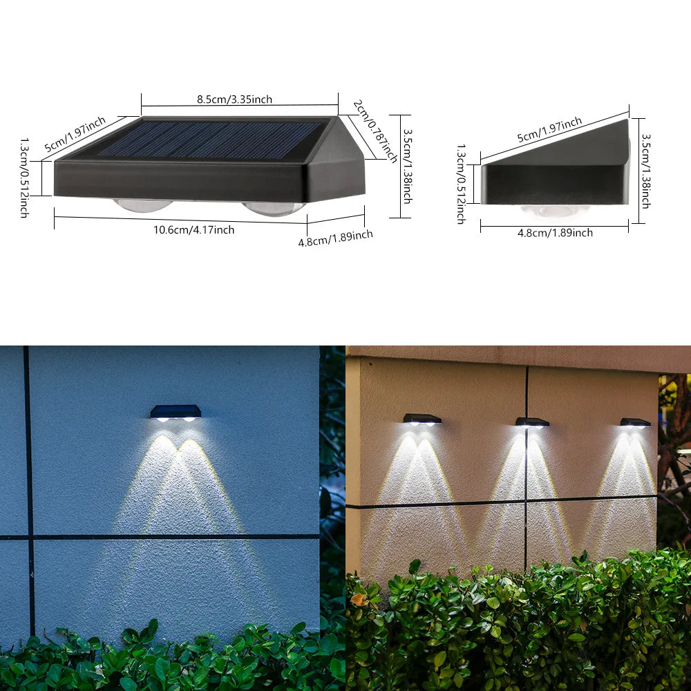 Solar LED Landscape Wall Light for Garden Pathways and Outdoor Decks