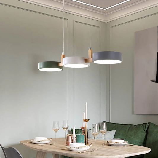 Nordic Minimalist Macaron Pendant Light for Dining Rooms and Coffee Shops