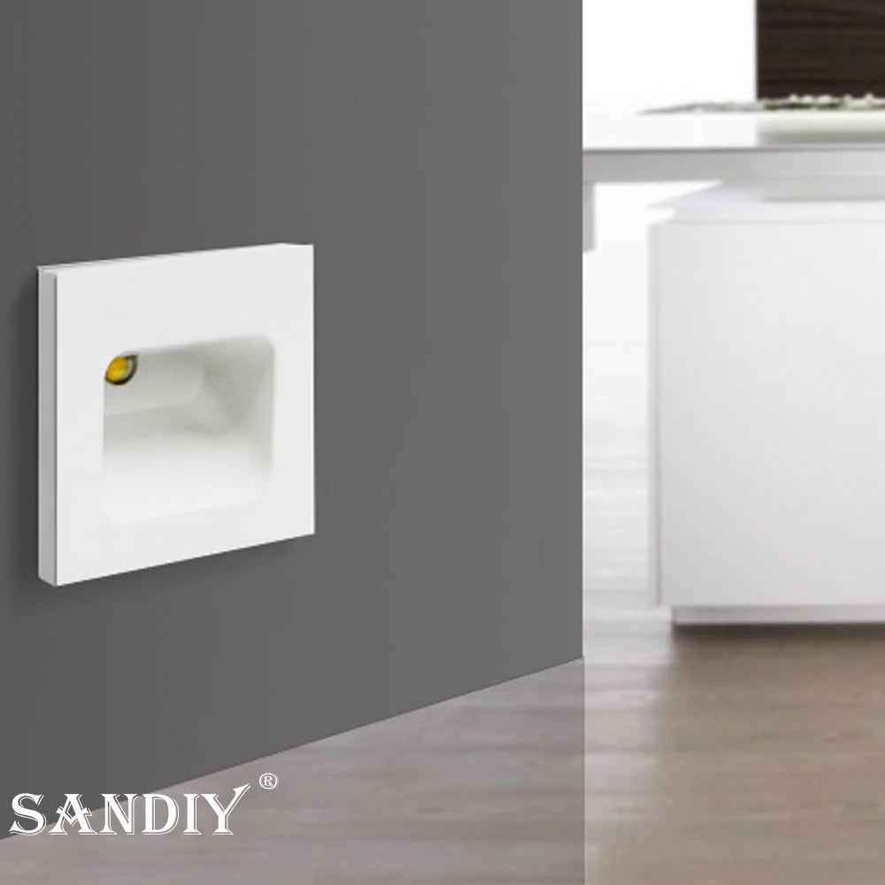 Modern Recessed LED Stair Light with Motion Sensor for Indoor and Outdoor Steps
