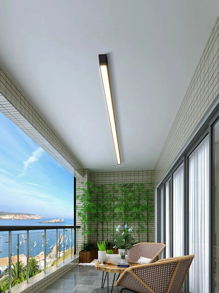 Modern Nordic LED Strip Ceiling Light for Kitchens and Living Rooms
