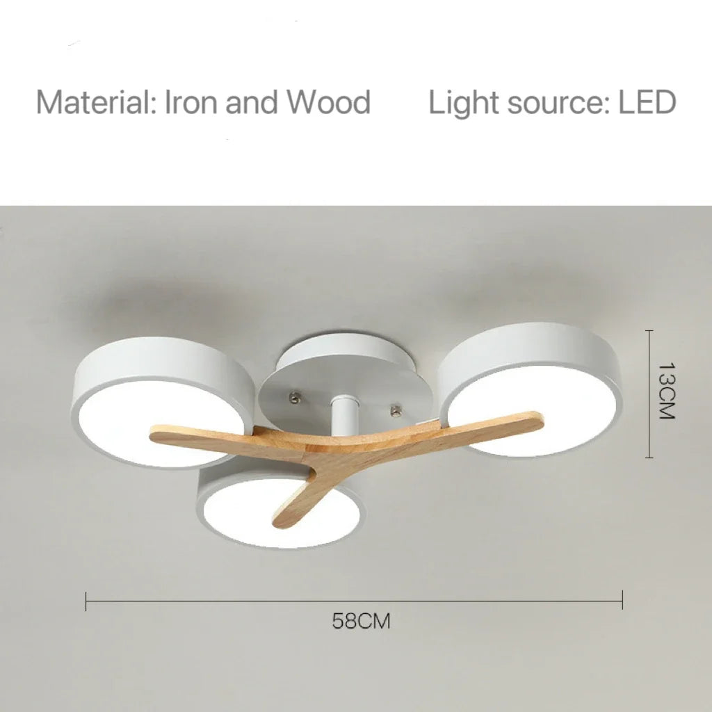 Modern Nordic Wood Pendant Light for Kitchens and Living Spaces