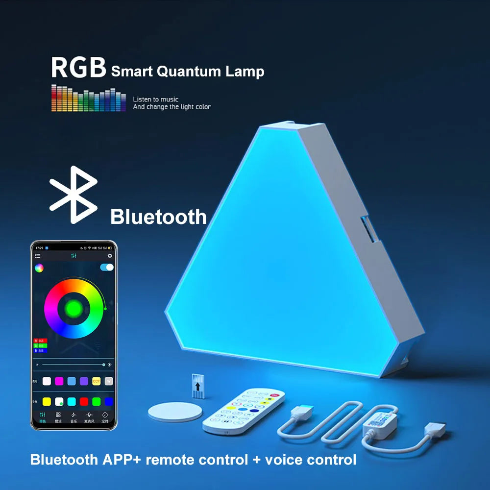 Geometric Smart RGB Wall Light for Modern Office and Bedroom Decor