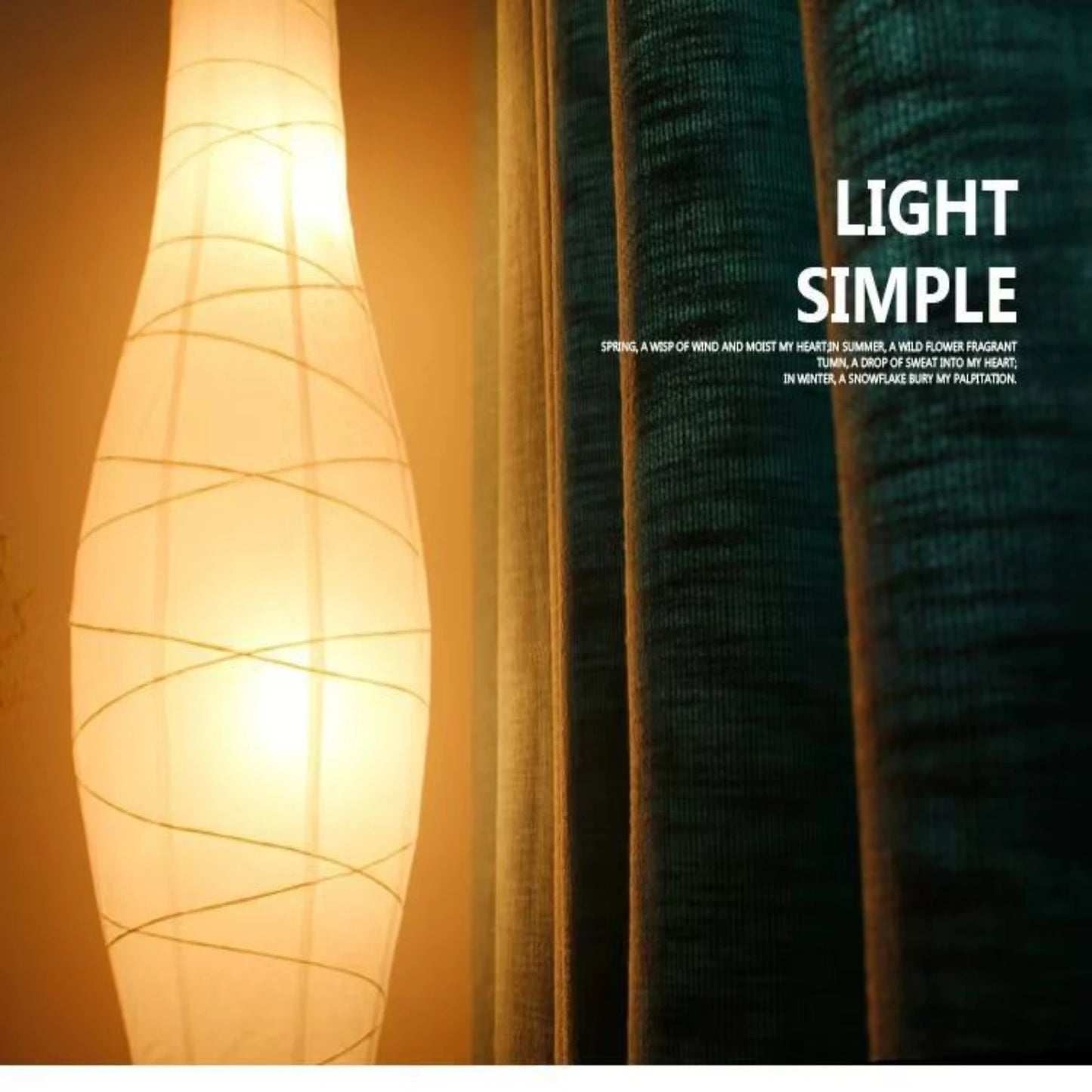 Contemporary Paper Floor Lamp for Modern Living Room and Bedroom Decor