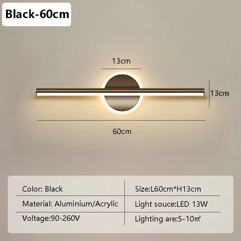 Modern LED Wall Sconce Strip Light for Bathroom Mirrors and Vanity