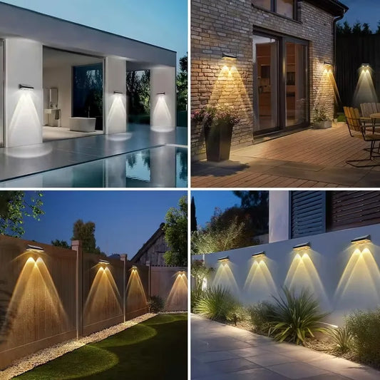 Solar LED Landscape Wall Light for Garden Pathways and Outdoor Decks