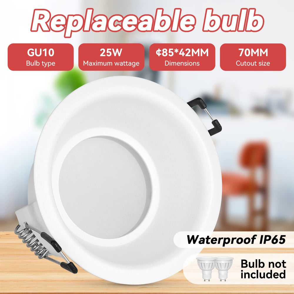 Adjustable GU10 LED Ceiling Spotlight for Modern Kitchens and Retail Spaces