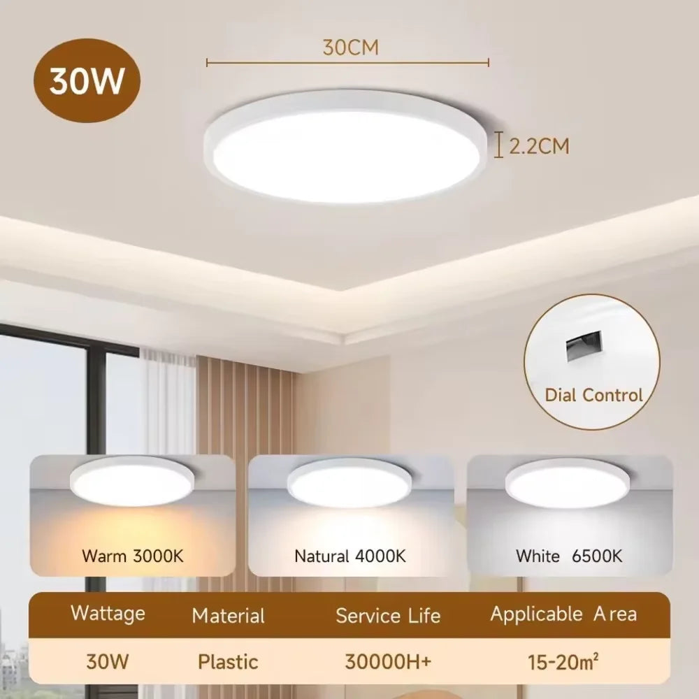 Modern Ultra-Thin LED Ceiling Light for Contemporary Bedrooms and Kitchens