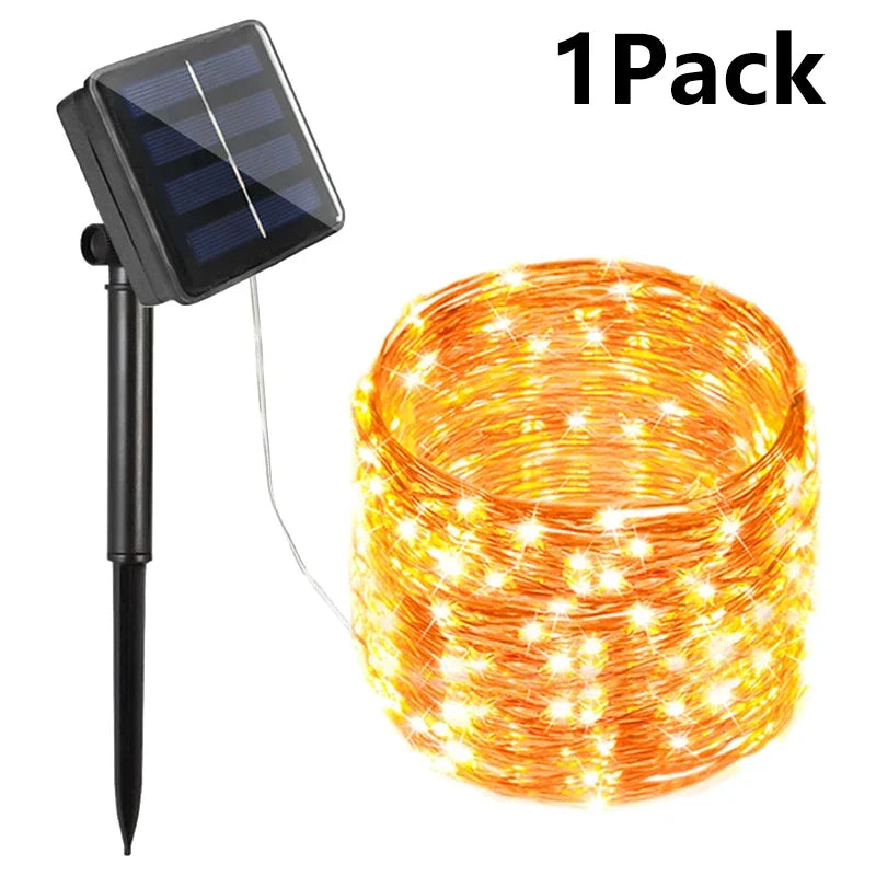 Waterproof LED Solar String Lights for Garden Patio and Wedding Decor