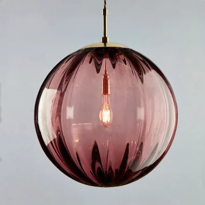 Modern Glass Globe Pendant Light for Contemporary Dining and Kitchen Spaces