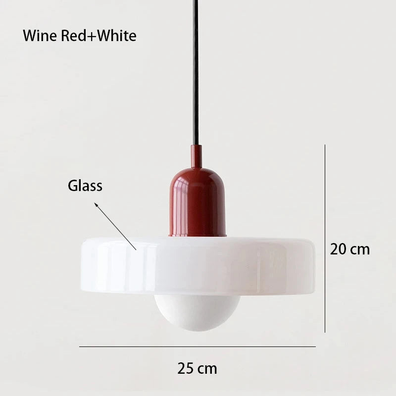 Bauhaus Glass Pendant Chandelier for Stylish Dining Rooms and Cafes