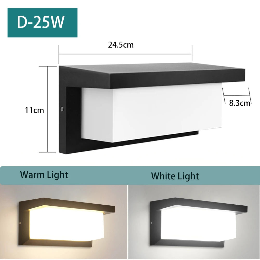 Modern Square LED Wall Sconce for Minimalist Outdoor and Indoor Lighting