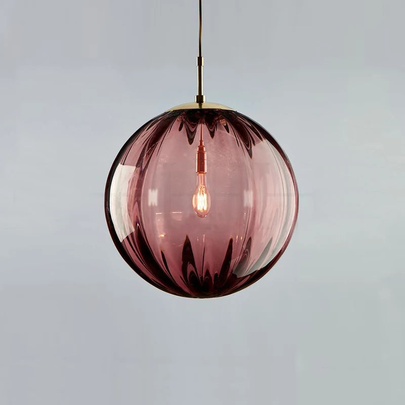 Modern Glass Globe Pendant Light for Contemporary Dining and Kitchen Spaces