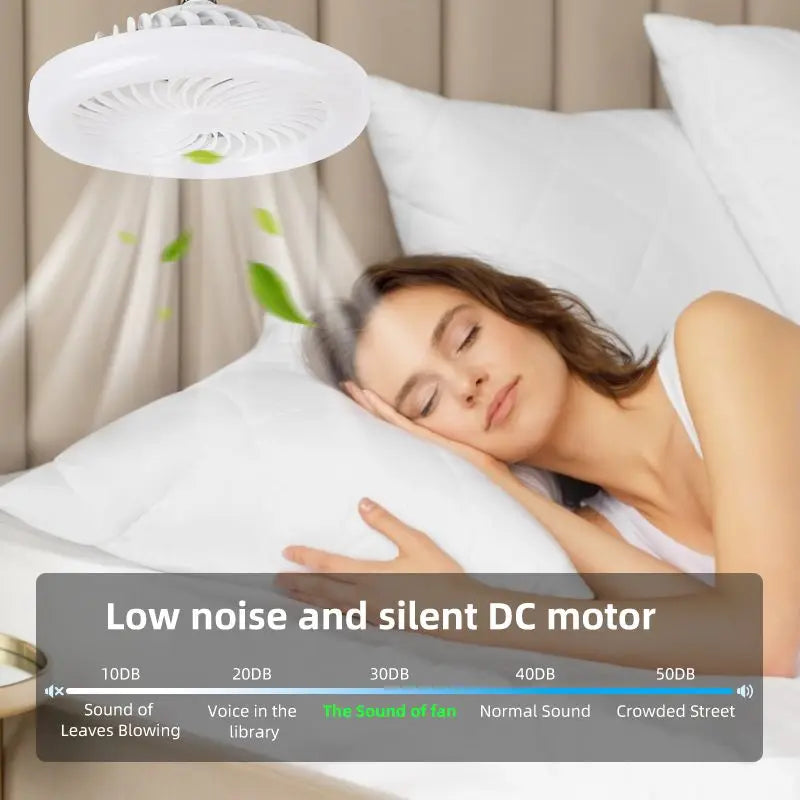 Modern LED Ceiling Fan with Remote Control for Living Room Ambience