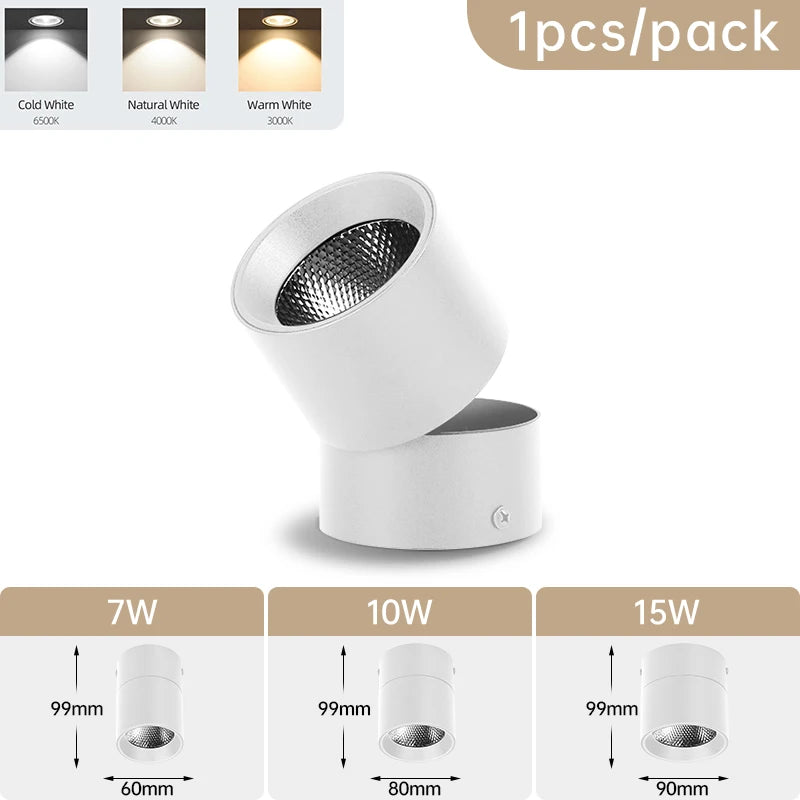 Adjustable LED Downlight with 3 Color Modes for Modern Home Interiors