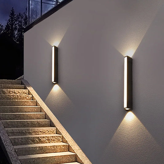 Modern LED Linear Outdoor Wall Sconce for Garden and Porch Lighting