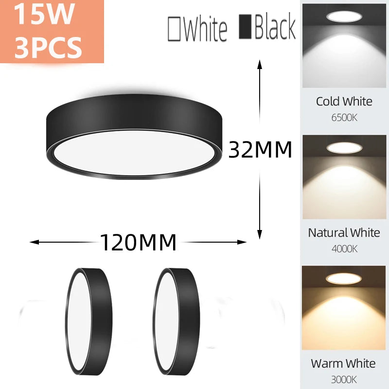 Modern LED Surface Mounted Downlight for Living Room and Bedroom Lighting