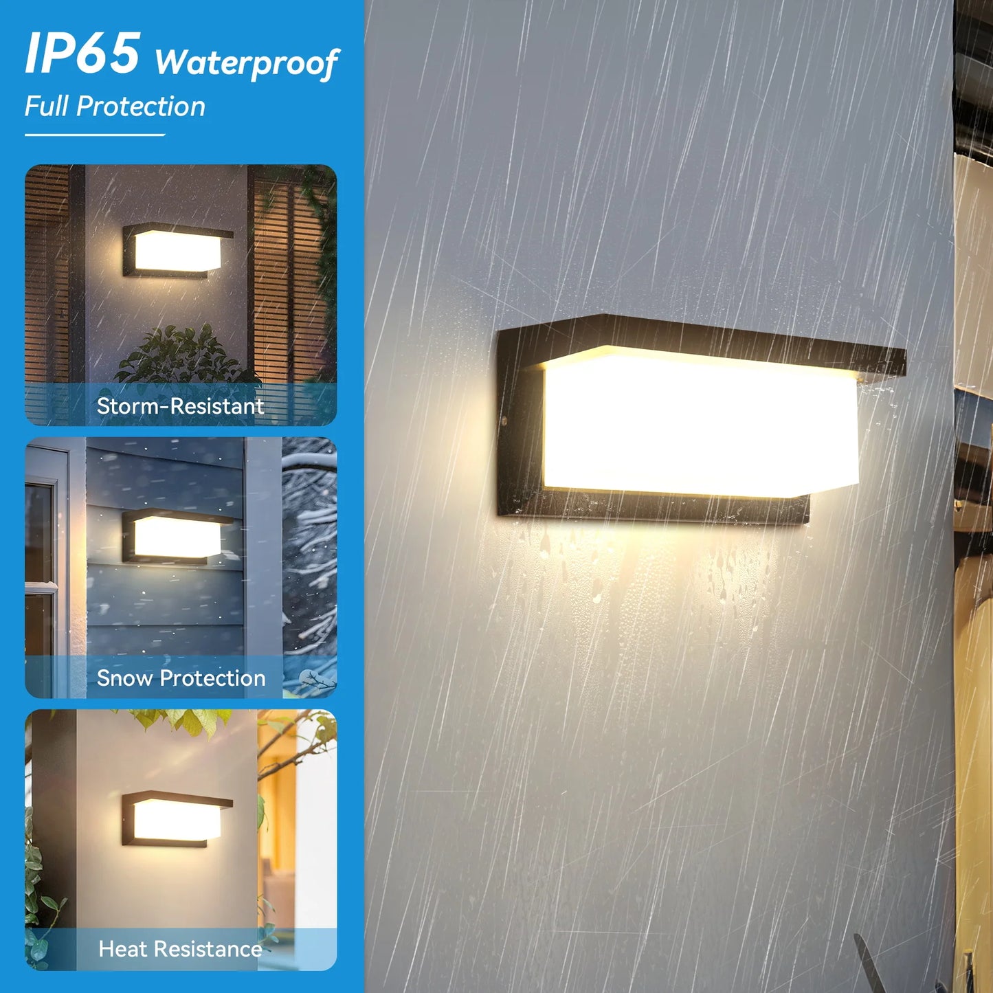 Modern Square LED Wall Sconce for Minimalist Outdoor and Indoor Lighting