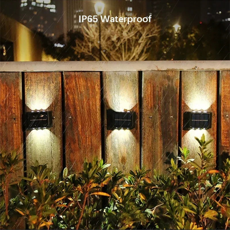 Solar LED Outdoor Wall Light for Garden Porch and Patio Lighting