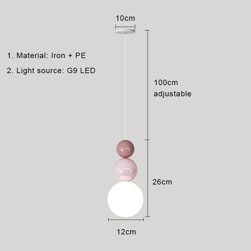 Nordic Cream Pendant Light for Modern Bedroom and Living Room Decor