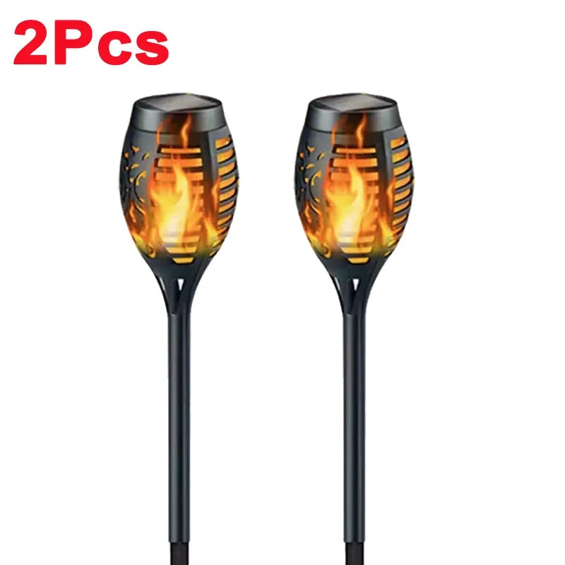 Solar LED Flame Torch Light for Garden and Outdoor Path Decor