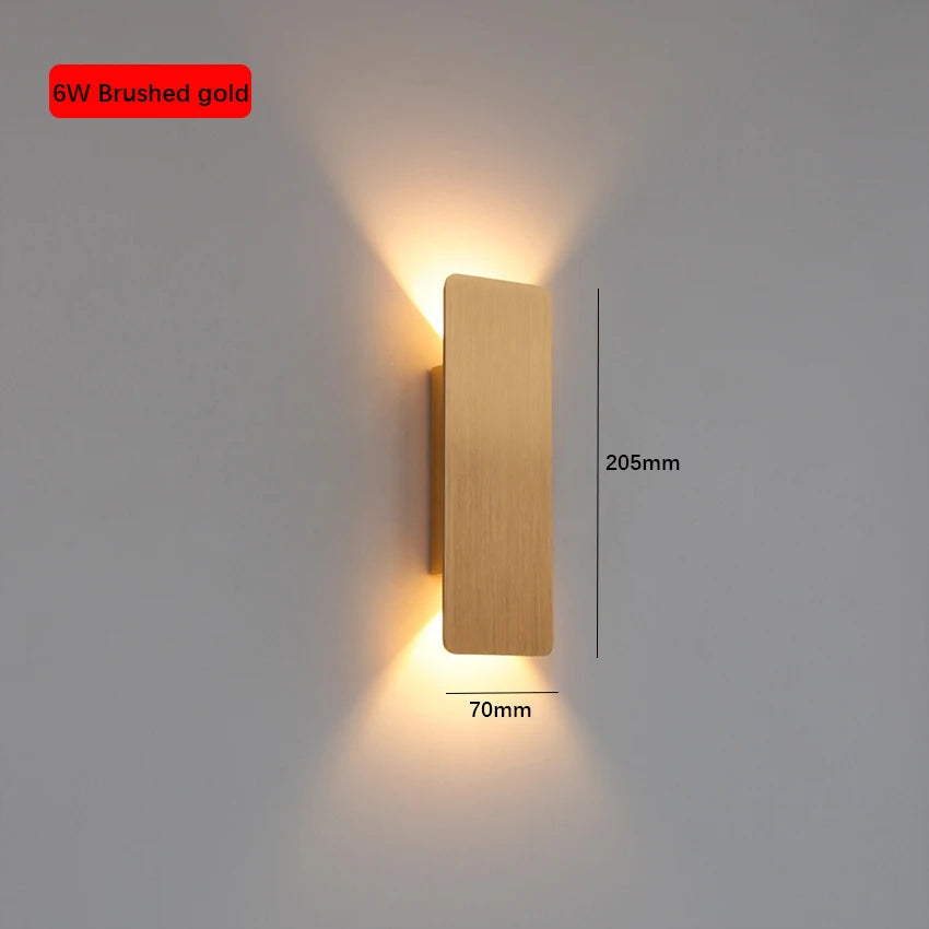Modern Aluminum Wall Light for Bedrooms Hallways and Contemporary Home Interiors