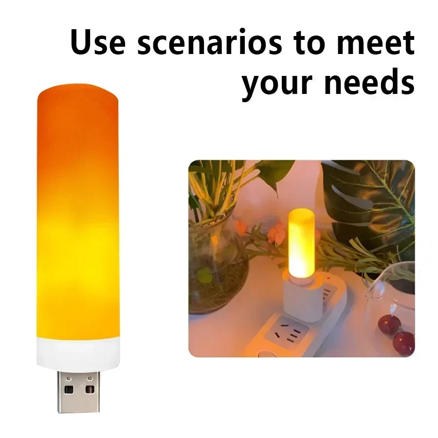 Dynamic LED Flame Effect Light for Atmospheric Home and Cafe Decor
