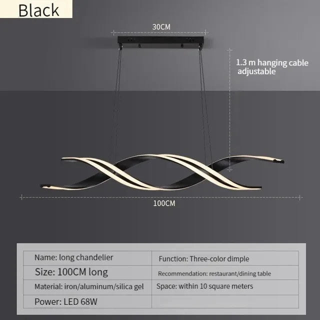 Modern Geometric LED Chandelier for Dining Rooms and Kitchen Lighting