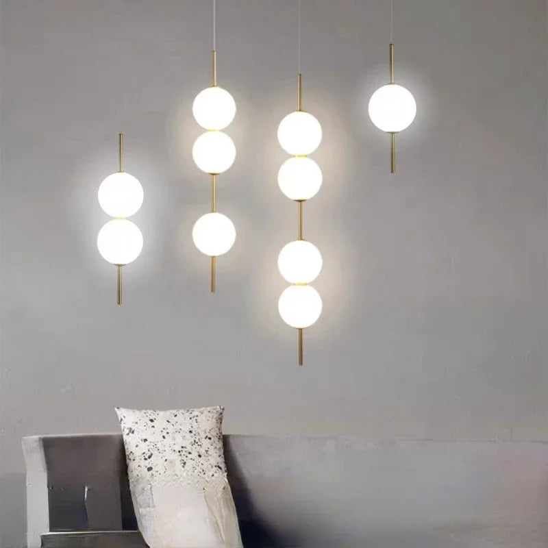 Modern Glass Ball Pendant Light for Bedroom and Entryway Decor
