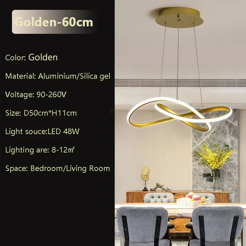 Modern LED Pendant Light for Dining Rooms and Hotel Interiors