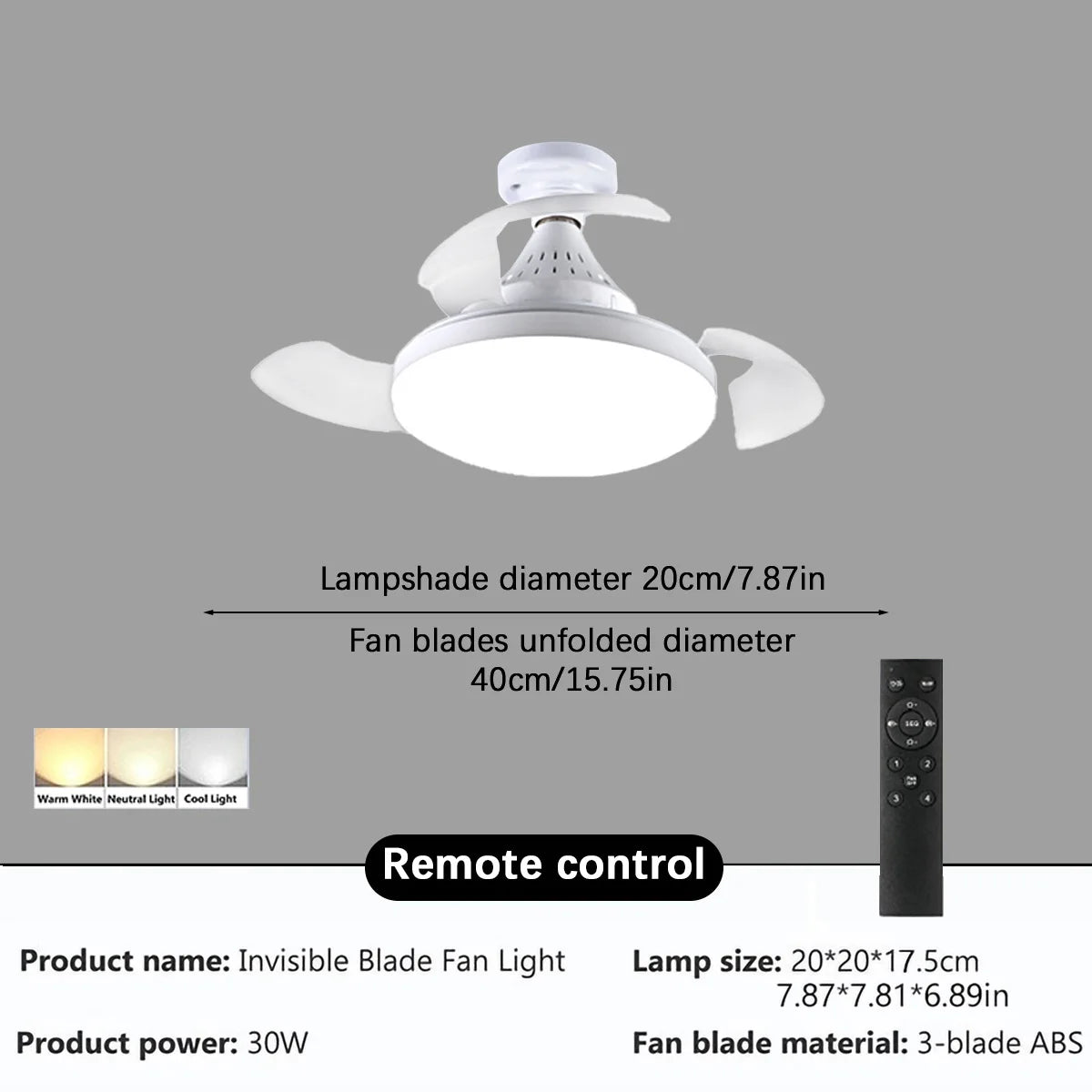 Modern Smart LED Ceiling Fan with Remote and App Control for Living Rooms