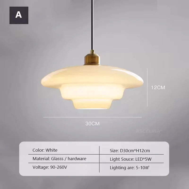 Nordic Glass Pendant Light for Modern Studios and Coffee Bars