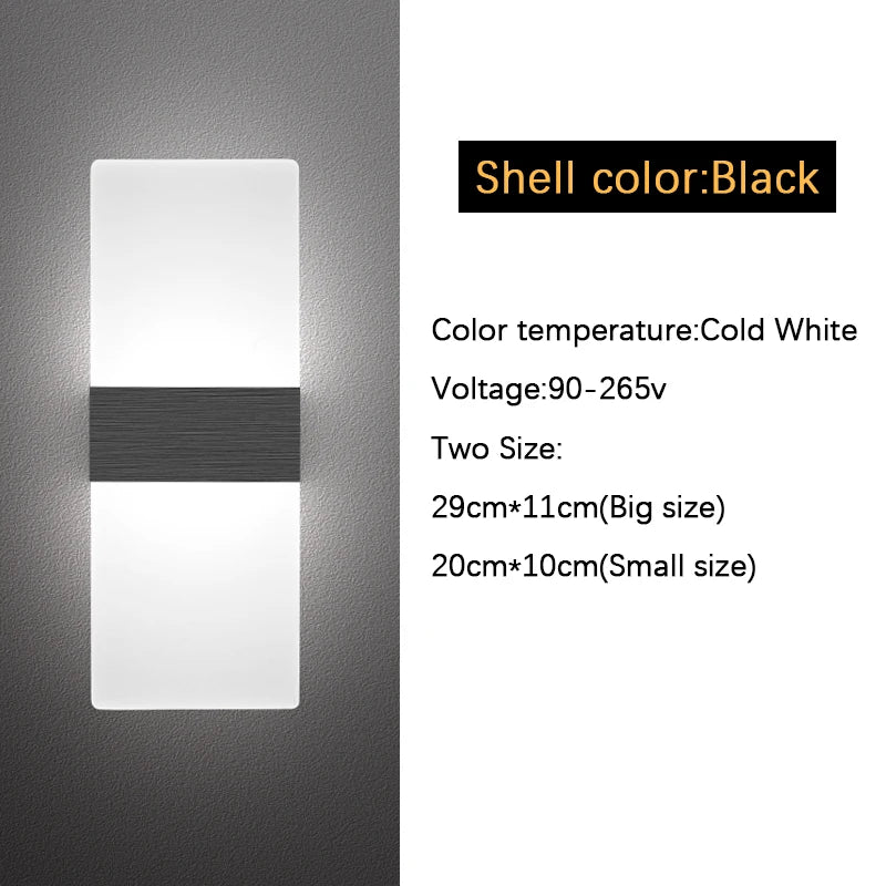 Modern LED Wall Sconce for Bedroom Bedside and Hallway Lighting