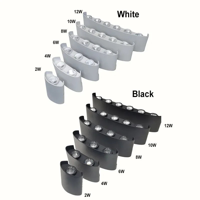 Modern Aluminum Wall Light for Outdoor Garden and Indoor Bedroom Lighting