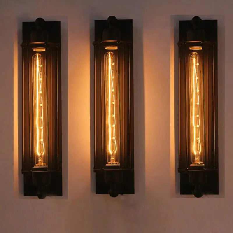 Industrial Iron Wall Light for Vintage Loft and Restaurant Decor