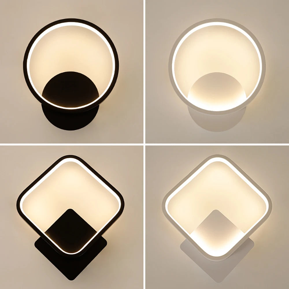 Modern Round LED Wall Sconce for Bedrooms and Hallway Interiors