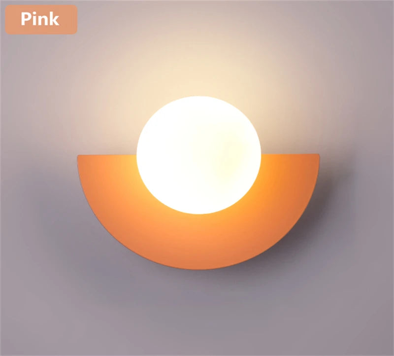 Modern Round Wall Sconce for Bedroom and Hallway Lighting
