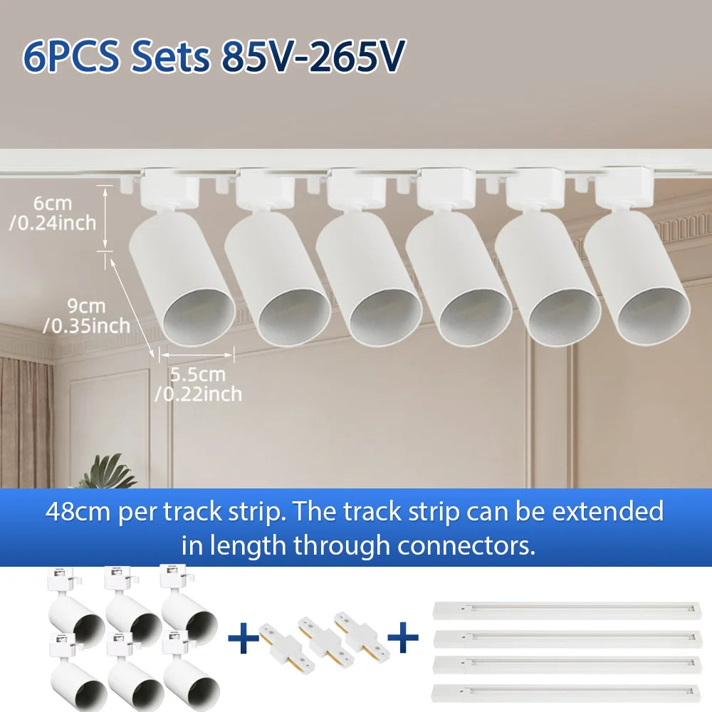 Modern LED Track Lighting Set for Kitchens and Commercial Retail Spaces