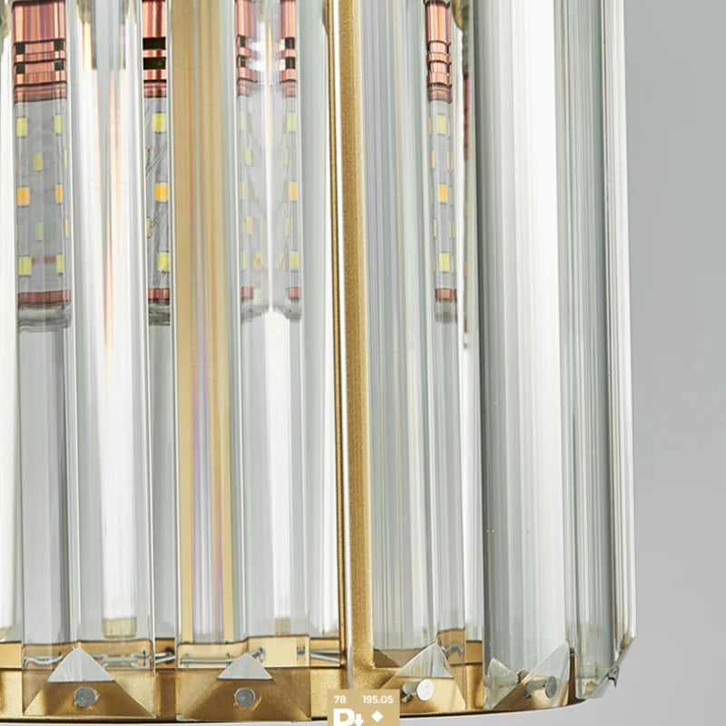 Modern K9 Crystal Pendant Light for Elegant Dining Rooms and Hallways