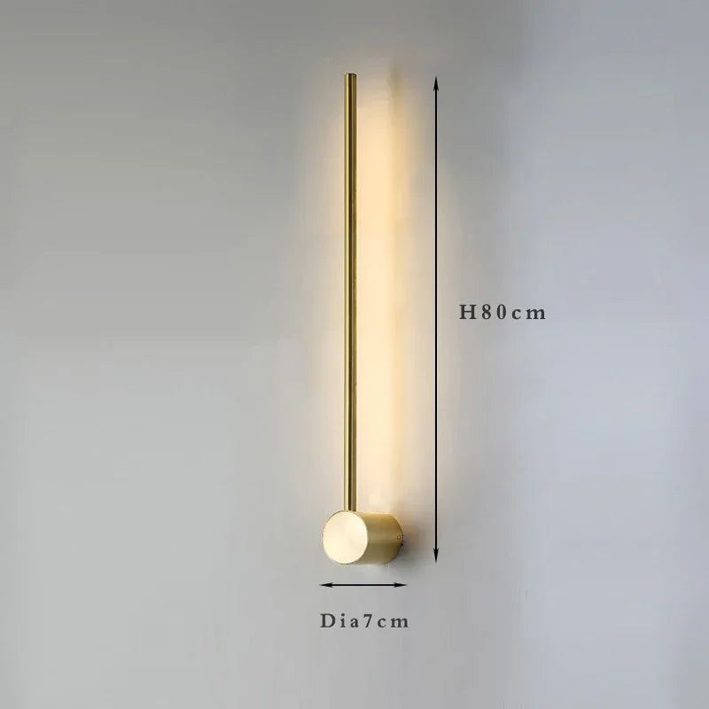 Nordic Minimalist Linear Wall Light for Modern Hotel and Living Spaces