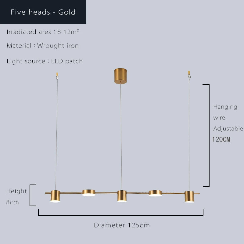 Modern Dimmable LED Chandelier for Contemporary Dining Rooms and Kitchens