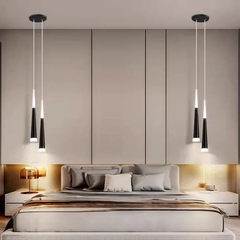 Nordic Minimalist LED Pendant Light for Modern Dining Rooms and Bedside Spaces