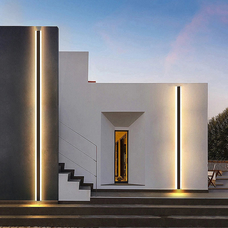 Modern Linear Outdoor LED Wall Sconce for Garden and Porch Lighting