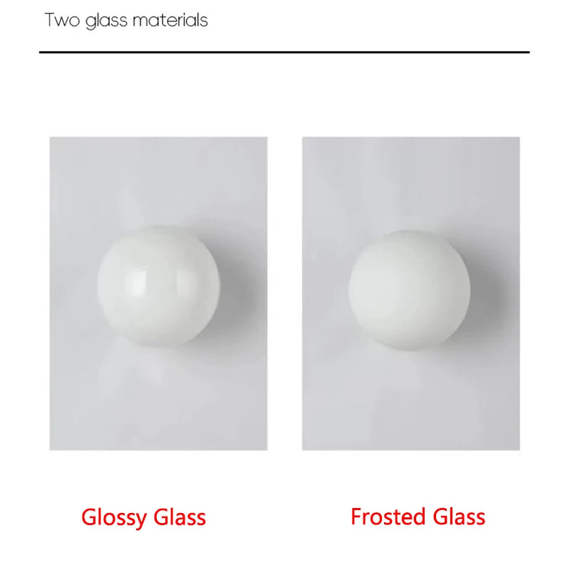 Bauhaus Glass Globe Wall Sconce for Modern Bedrooms and Bathrooms