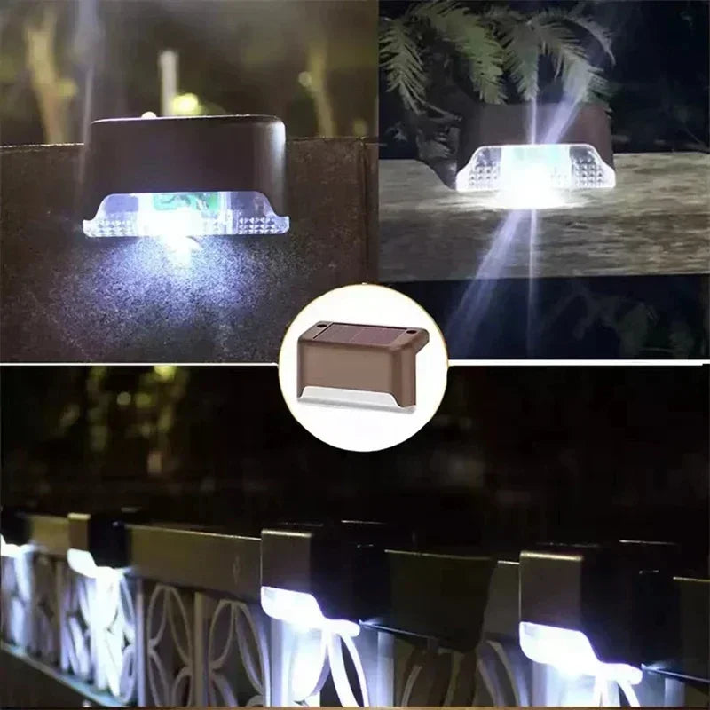 Modern LED Solar Step Light for Garden Decks and Outdoor Paths