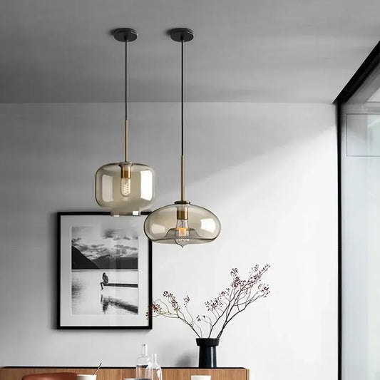 Nordic Glass Pendant Chandelier for Modern Dining Rooms and Cafes